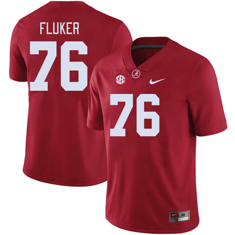 #76 DJ Fluker Alabama Crimson Tide Jerseys Football Stitched-Crimson